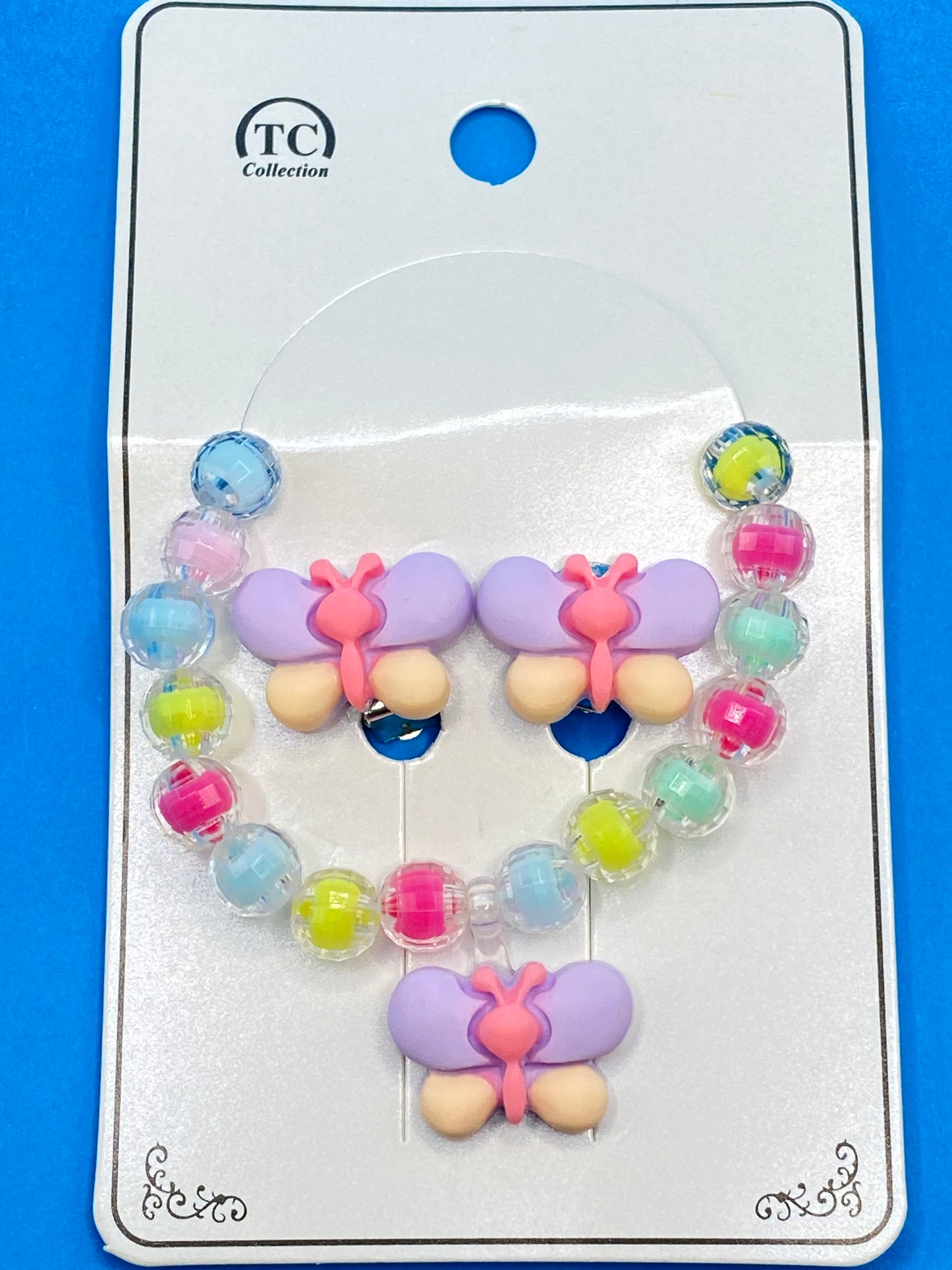 Cute & Colorful Butterfly Bracelets with Hair Pins